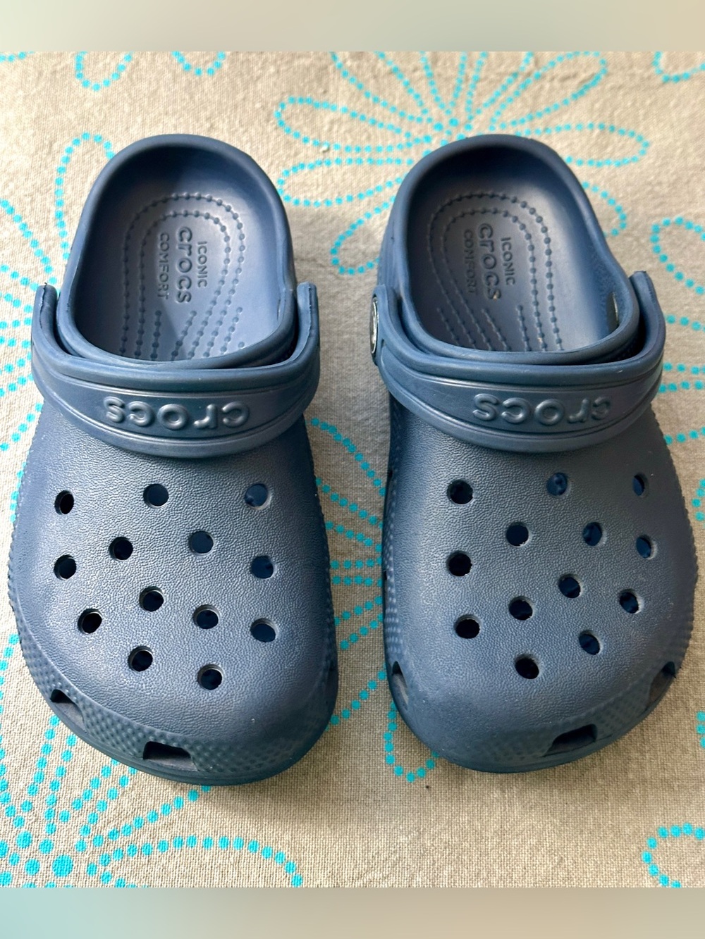 Crocs Kids Classic Clog Navy Blue Toddler Shoes Size C10 Slip On Comfort Clean